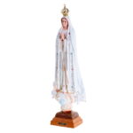 PANNA MÁRIA FATIMSKÁ - 54 cm (kryštálové oči, brokát, Portugalsko)