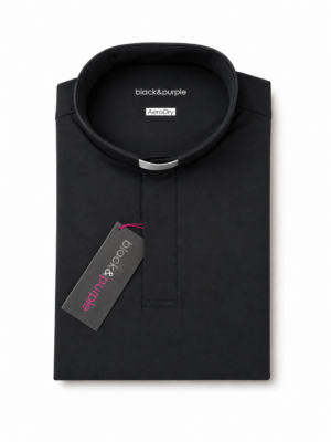 POLO košeľa AERO DRY (4XL) čierna - krátky rukáv