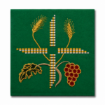 Palla vyšívaná zelená 11-24